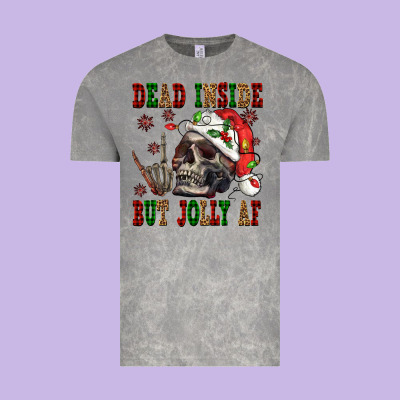 Dead Inside But Jolly Af Vintage Tee Designed By Nancycooperartshop