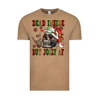 Vintage Coffee Dead inside but jolly af Vintage Tee - NancyCooperArtShop