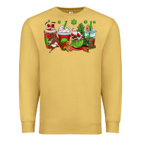 Antique Gold christmas santa claus coffee cups Premium Sweatshirt - OliviaCreatesArt