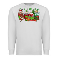 Dove Grey christmas santa claus coffee cups Premium Sweatshirt - OliviaCreatesArt