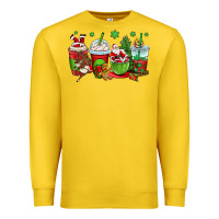 Lemon christmas santa claus coffee cups Premium Sweatshirt - OliviaCreatesArt