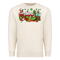 Sandshell christmas santa claus coffee cups Premium Sweatshirt - OliviaCreatesArt