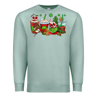 Seafoam christmas santa claus coffee cups Premium Sweatshirt - OliviaCreatesArt