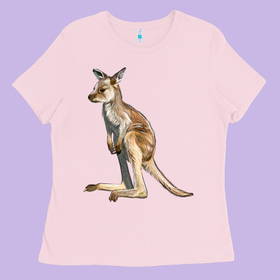 Baby Kangaroo Ladies Tee Designed By Lillyallendesigns