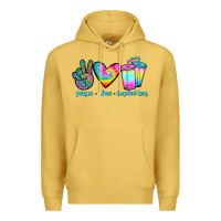 Antique Gold peace love loaded tea Premium Hoodie - JahusDesignShop