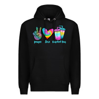 Black peace love loaded tea Premium Hoodie - JahusDesignShop