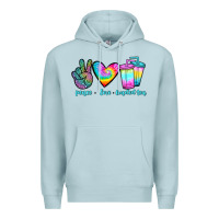 Blue Mist peace love loaded tea Premium Hoodie - JahusDesignShop