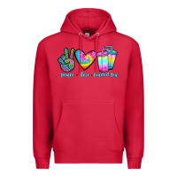 Cardinal peace love loaded tea Premium Hoodie - JahusDesignShop