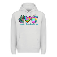 Dove Grey peace love loaded tea Premium Hoodie - JahusDesignShop