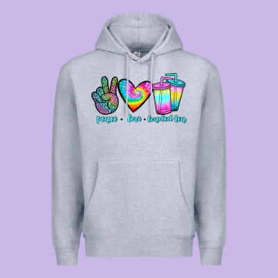 Peace Love Loaded Tea Premium Hoodie Designed By Jahusdesignshop