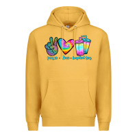 Mustard peace love loaded tea Premium Hoodie - JahusDesignShop