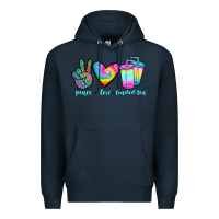 Navy peace love loaded tea Premium Hoodie - JahusDesignShop