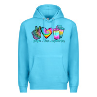 Ocean Blue peace love loaded tea Premium Hoodie - JahusDesignShop