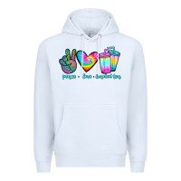 White peace love loaded tea Premium Hoodie - JahusDesignShop