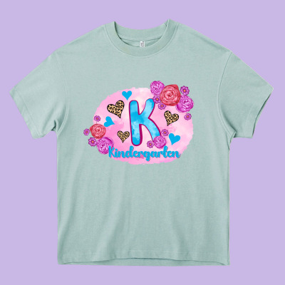 Back To School Flowers Kindergarten 3200x2400 Heavy Core Tee Designed By Adodesignshop