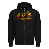 Black peace love juneteenth Zipper Hoodie - CowGirlArtShop