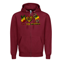 Burgundy peace love juneteenth Zipper Hoodie - CowGirlArtShop