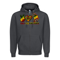 Smoke peace love juneteenth Zipper Hoodie - CowGirlArtShop