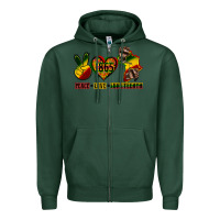 Sports Green peace love juneteenth Zipper Hoodie - CowGirlArtShop