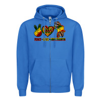 True Royal peace love juneteenth Zipper Hoodie - CowGirlArtShop