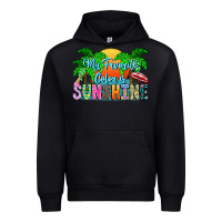 Black My Favorite Coloris Sunshine Urban Hoodie - CowhideDigitalArt