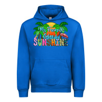 Cobalt My Favorite Coloris Sunshine Urban Hoodie - CowhideDigitalArt