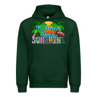 Forest Green My Favorite Coloris Sunshine Urban Hoodie - CowhideDigitalArt
