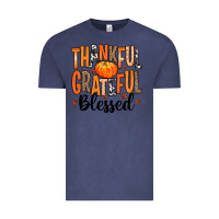 Vintage Denim Thankful Grateful Blessed Vintage Tee - MaliasSmallBusiness
