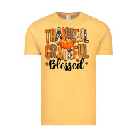 Vintage Mustard Thankful Grateful Blessed Vintage Tee - MaliasSmallBusiness