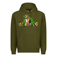 Army Green lucky dog St. Patrick's Premium Hoodie - HowdyJamesFarm