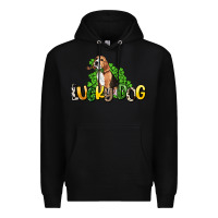 Black lucky dog St. Patrick's Premium Hoodie - HowdyJamesFarm