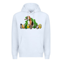 White lucky dog St. Patrick's Premium Hoodie - HowdyJamesFarm