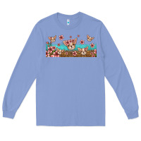 Floral Chihuahua Dogs Long Sleeve Tee | Teevron