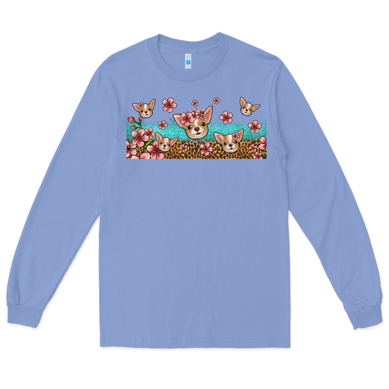 Floral Chihuahua Dogs Long Sleeve Tee by Jasminsmagicworld | Teevron