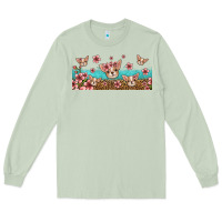 Matcha floral chihuahua dogs Long Sleeve Tee - Jasminsmagicworld