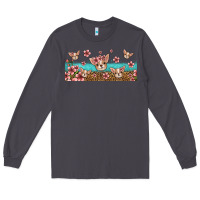 Smoke floral chihuahua dogs Long Sleeve Tee - Jasminsmagicworld