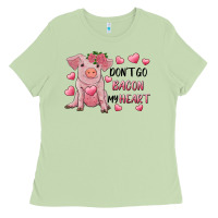 Matcha Valentine's Day Don't Go Bacon My Heart Ladies Tee - RanaPortraitStore
