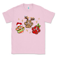 Bubblegum Pink christmas paws Classic Tee - MaliasSmallBusiness