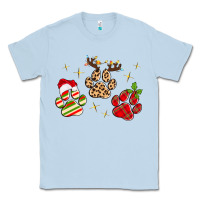 Dusty Blue christmas paws Classic Tee - MaliasSmallBusiness