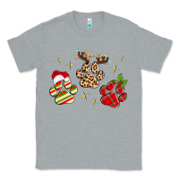 Heather Grey christmas paws Classic Tee - MaliasSmallBusiness