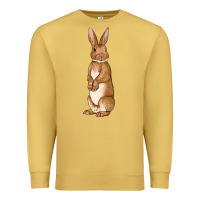 Antique Gold Bunny Easter Premium Sweatshirt - OliviaCreatesArt