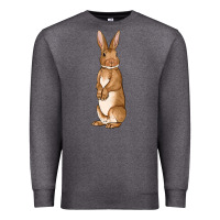 Charcoal Heather Bunny Easter Premium Sweatshirt - OliviaCreatesArt