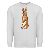 Dove Grey Bunny Easter Premium Sweatshirt - OliviaCreatesArt