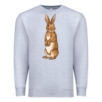 Heather Grey Bunny Easter Premium Sweatshirt - OliviaCreatesArt