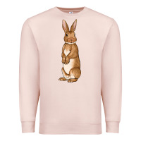 Pale Pink Bunny Easter Premium Sweatshirt - OliviaCreatesArt