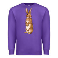 Purple Bunny Easter Premium Sweatshirt - OliviaCreatesArt