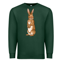 Sports Green Bunny Easter Premium Sweatshirt - OliviaCreatesArt