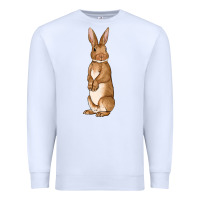 White Bunny Easter Premium Sweatshirt - OliviaCreatesArt