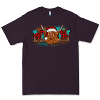 Plum christmas mom highland cow Premium Tee - BarkalooDesign