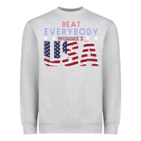 Heather Grey Usa Beat Everybody Heavyweight Sweatshirt - Bettercallsaul